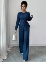 Compleu cu Pantalon Veronica Albastru