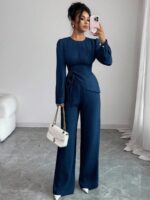 Compleu cu Pantalon Veronica Albastru - imagine 3