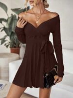 Rochie Scurta Tricotata Ofelia Maro - imagine 3