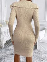 Rochie Tricotata Scurta Adena Crem - imagine 2