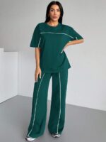 Compleu cu Pantalon Onur Verde din Bumbac