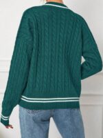 Pulover Tricotat Loreta Turcoaz - imagine 2