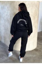 Trening Dama Soraya Negru din Bumbac - imagine 2