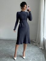 Rochie Midi Tricotata Sara Bleumarin
