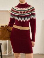 Rochie Scurta Tricotata Marlis Grena