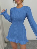 Rochie Scurta Tricotata Daria Albastra