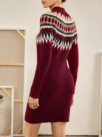 Rochie Scurta Tricotata Marlis Grena - imagine 2