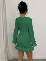 Rochie Scurta Tricotata Daria Verde - imagine 2