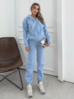 Trening vătuit format din bluza si pantalon Tordis Bleu - imagine 3