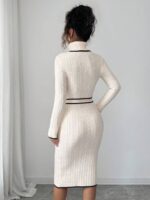 Rochie Midi Tricotata Laura Crem - imagine 2