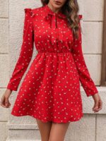 Rochie Scurta Felly Rosie cu Print Floral Alb