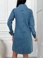 Rochie Scurta Carina din Denim - imagine 2