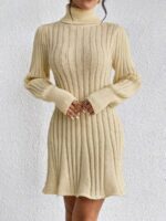 Rochie Scurta Tricotata Patri Crem