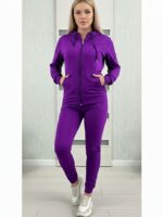 Trening format din bluza si pantalon Eleonira Mov - imagine 4