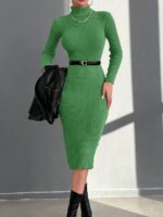 Rochie Midi Tricotata Elba Verde