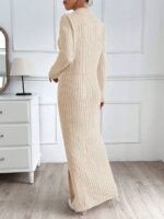 Rochie Lunga Tricotata Zena Crem - imagine 2