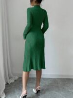 Rochie Midi Tricotata Mariola Verde - imagine 2