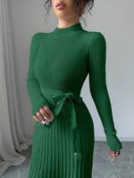 Rochie Midi Tricotata Mariola Verde - imagine 3