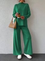 Compleu Tricotat cu Pantalon Egonia Verde