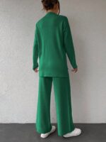 Compleu Tricotat cu Pantalon Egonia Verde - imagine 2