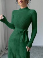 Rochie Midi Tricotata Mariola Verde - imagine 6