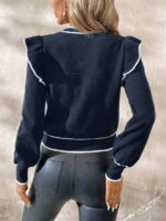 Pulover Tricotat Felly Bleumarin - imagine 2