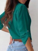 Camasa Dama Alexandra Turcoaz - imagine 2