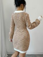 Rochie Scurta Tricotata Riya Bej - imagine 2