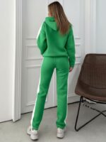 Trening vătuit format din bluza si pantalon Doris Verde - imagine 2