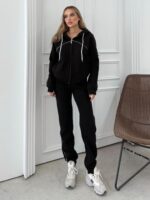 Trening vătuit format din bluza si pantalon Tordis Negru