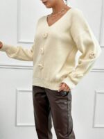 Pulover Tricotat Malibu Esra Bej - imagine 3