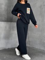 Compleu cu Pantalon Lorelia Negru - imagine 2