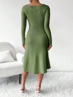 Rochie Midi Tricotata Elina Vernil - imagine 2