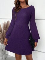 Rochie Scurta Tricotata Elsa Mov