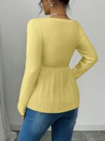 Pulover Tricotat Ariana Galben - imagine 2