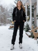 Trening vătuit format din bluza si pantalon Tordis Negru - imagine 3