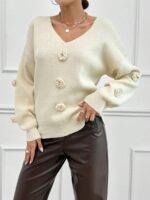 Pulover Tricotat Malibu Esra Bej - imagine 4