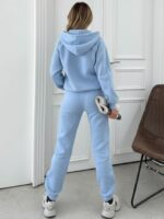 Trening vătuit format din bluza si pantalon Devil Bleu - imagine 2