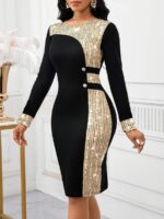 Rochie Scurta Anemona Neagra cu Paiete - imagine 3