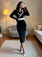 Rochie Midi Petronela Neagra - imagine 4