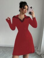 Rochie Scurta Tricotata Lizeh Grena