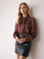 Bluza Dama Diana Maro cu Buline Albe - imagine 2
