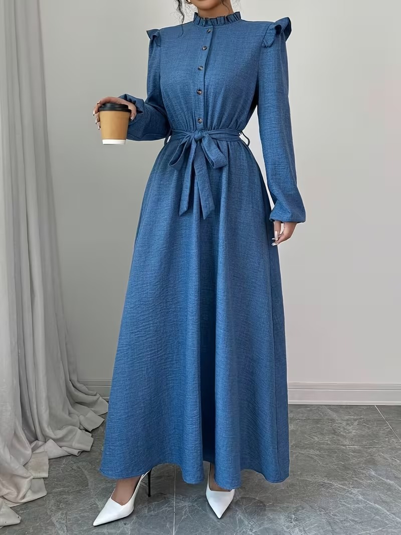 1 Rochie Lunga Morena Albastra - imagine 1