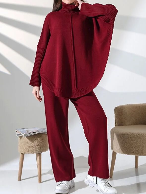 102 Compleu Tricotat cu Pantalon Jody Grena - imagine 1