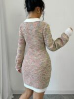 Rochie Scurta Tricotata Denisa Multicolora - imagine 2