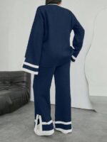 Compleu Tricotat cu Pantalon Genna Bleumarin - imagine 2