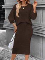 Compleu cu Fusta Midi Alina Maro