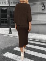 Compleu cu Fusta Midi Alina Maro - imagine 2