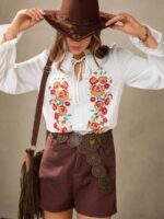 Camasa Dama Inna Alba cu Broderie - imagine 4