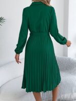 Rochie Midi Florina Verde Plisata - imagine 2
